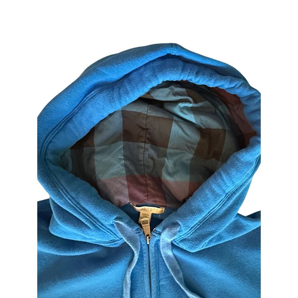 Burberry Brit Blue Zip Hoodie SP Quiet Luxury Designer Athleisure Check Lined - Picture 2 of 11